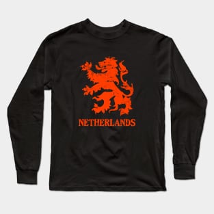 Netherlands - Vintage Dutch Lion Symbol Long Sleeve T-Shirt